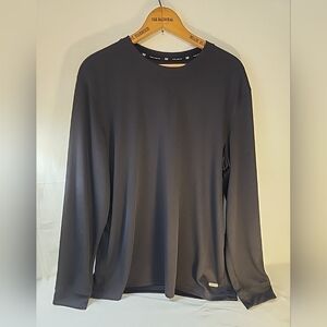 Tek Gear Shirt Mens Large Black Fitted Long Sleeve Performance Activewear